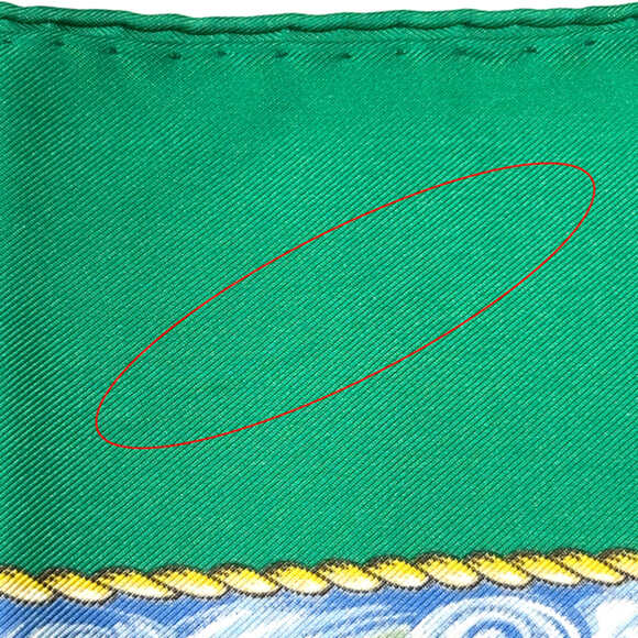 HERMES Authentic Green Silk Scarf - Picture 8 of 8